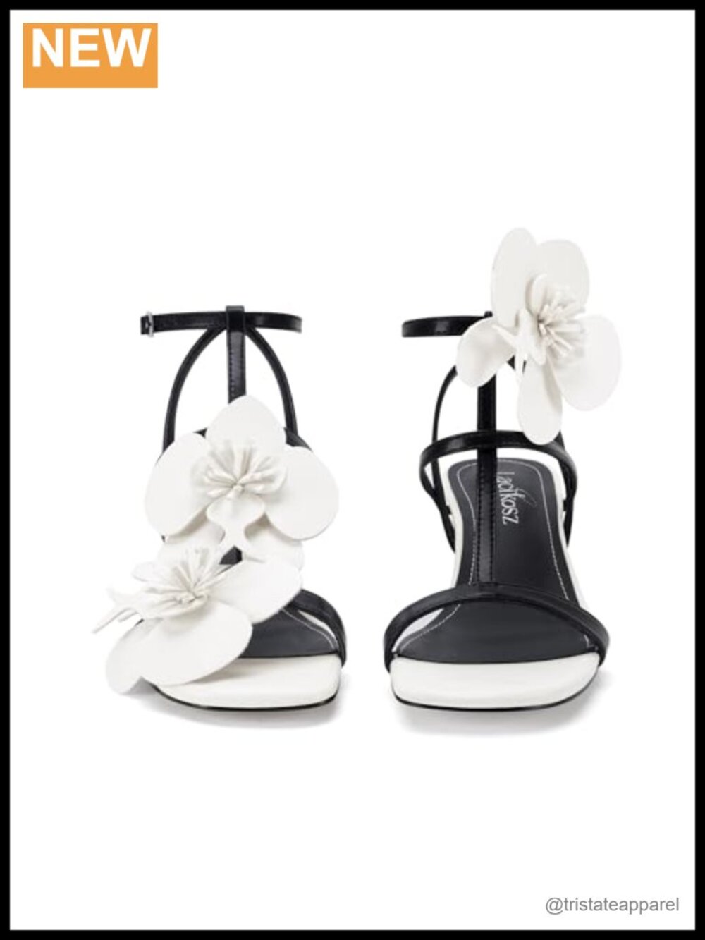 LACIKOSZ Floral Chunky Heel Strappy Sandals Comfortable Dressy Women's
